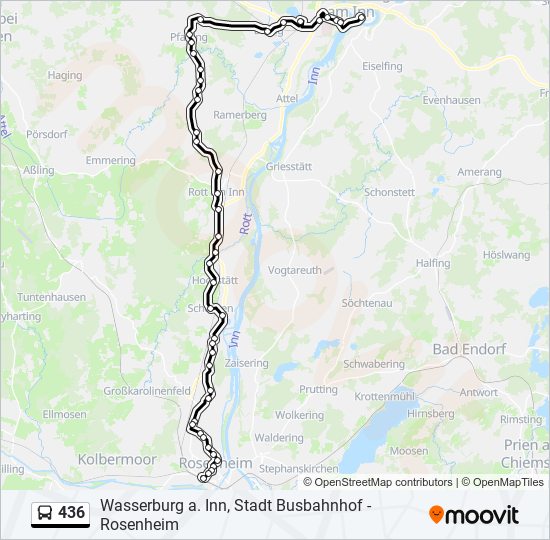 436 bus Line Map