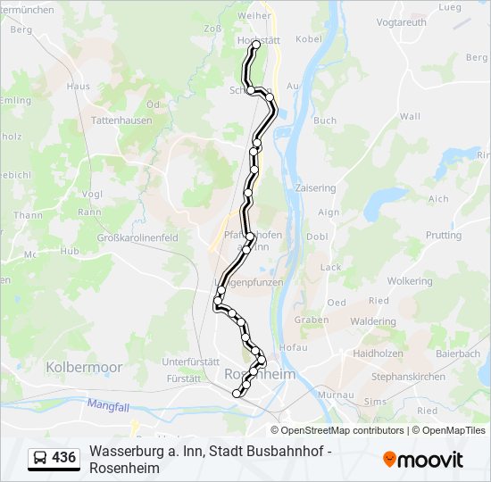 436 bus Line Map