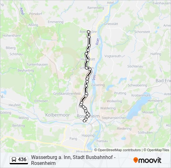 436 bus Line Map