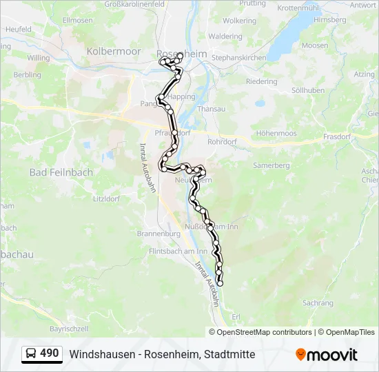 490 Bus Line Map