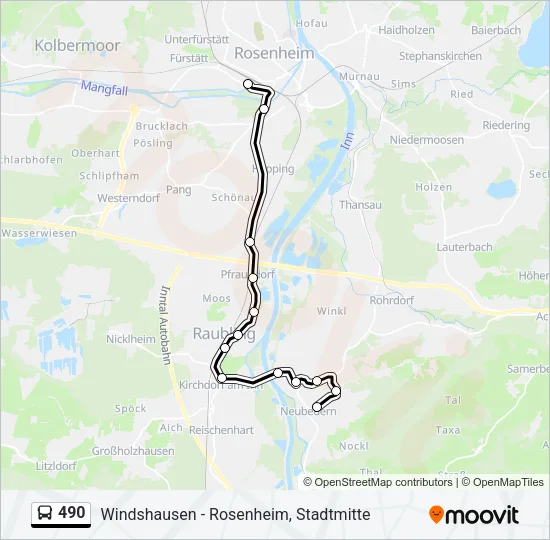 490 Bus Line Map