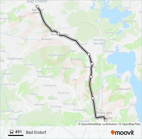 491 Bus Line Map