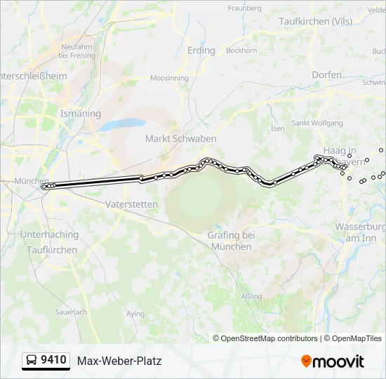 Автобус 9410: карта маршрута