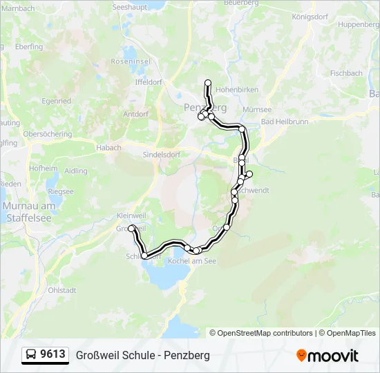 9613 Bus Line Map
