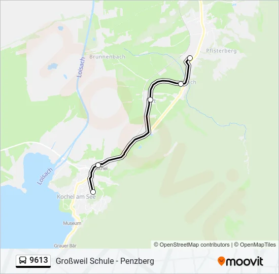 9613 Bus Line Map