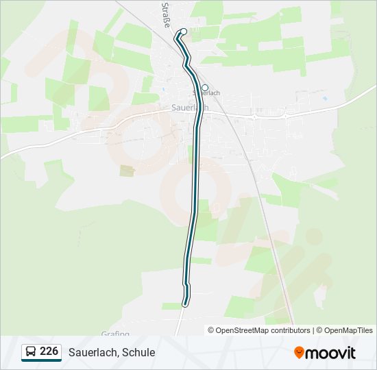 226 bus Line Map