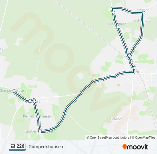 226 bus Line Map