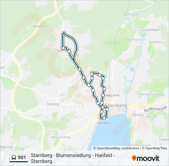 901 Bus Line Map