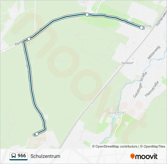 Автобус 966: карта маршрута