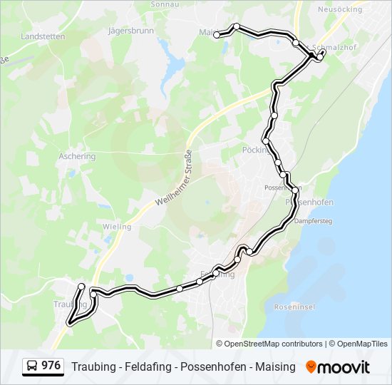 976 bus Line Map