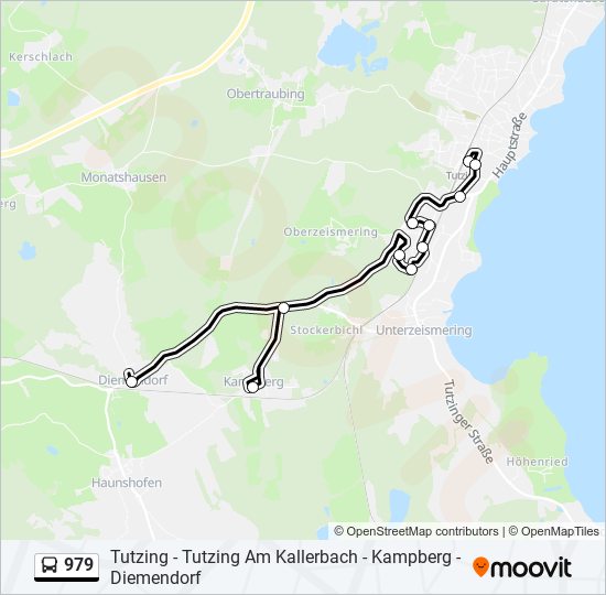Автобус 979: карта маршрута