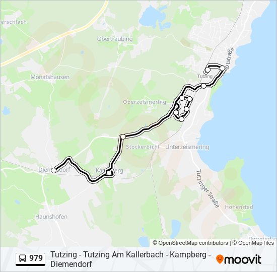 Buslinie 979 Karte