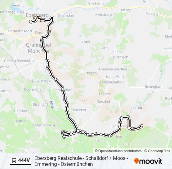 Buslinie 444V Karte