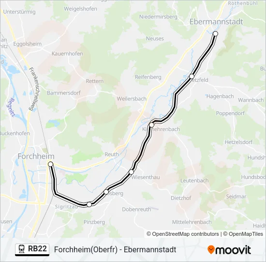 RB22 Train Line Map