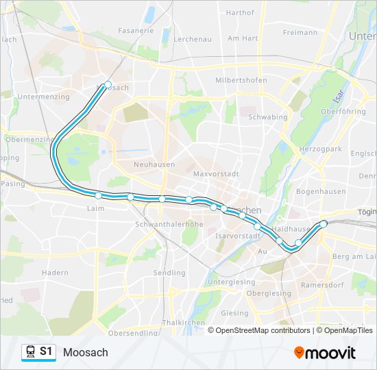 S1 Route: Schedules, Stops & Maps - Moosach (updated)