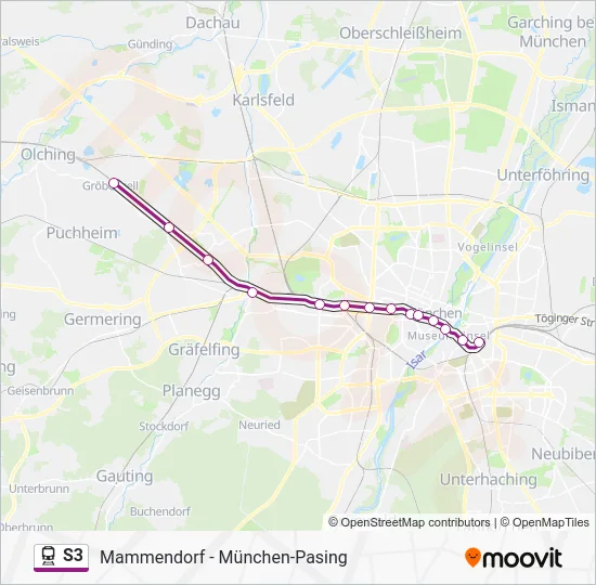  S3: карта маршрута