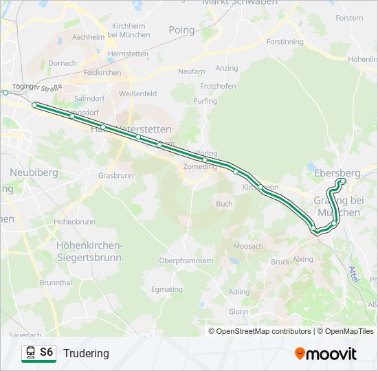 s6 Route: Fahrpläne, Haltestellen & Karten - Trudering (Aktualisiert)