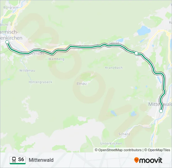S6 Train Line Map
