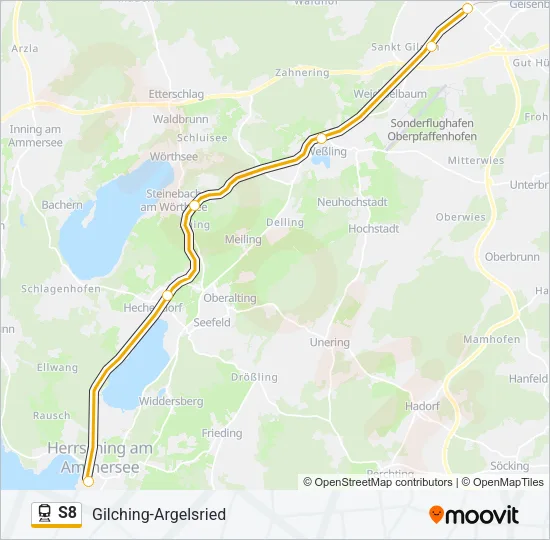S8 Train Line Map