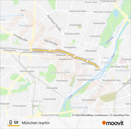  S8: карта маршрута