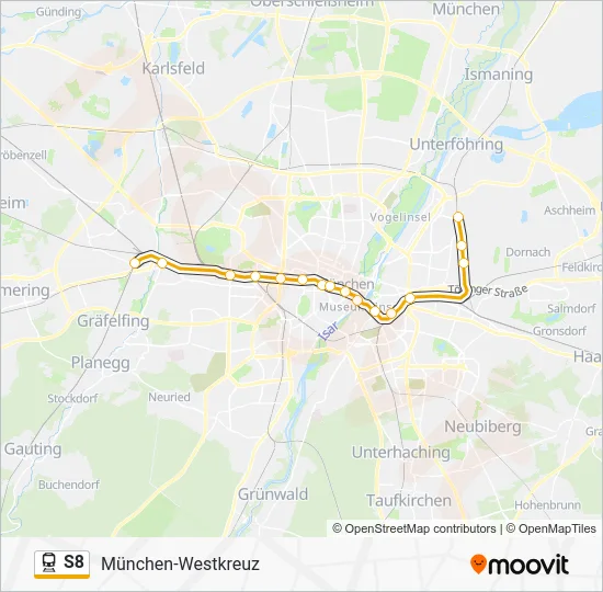  S8: карта маршрута