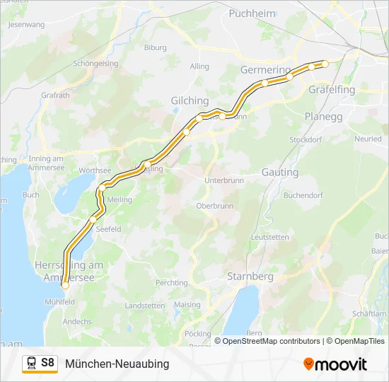  S8: карта маршрута