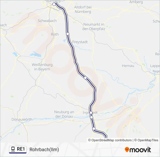  RE1: карта маршрута