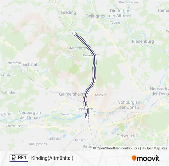  RE1: карта маршрута