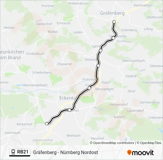  RB21: карта маршрута