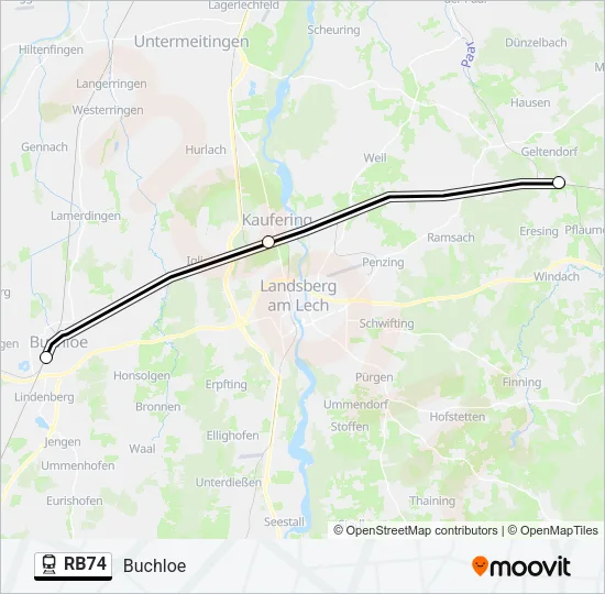 RB74  Line Map