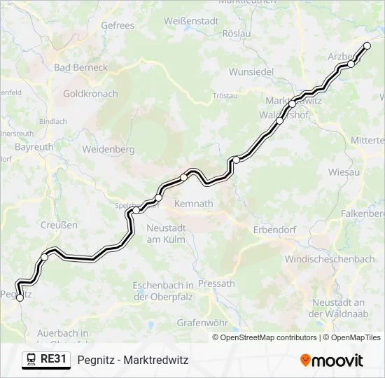  RE31: карта маршрута