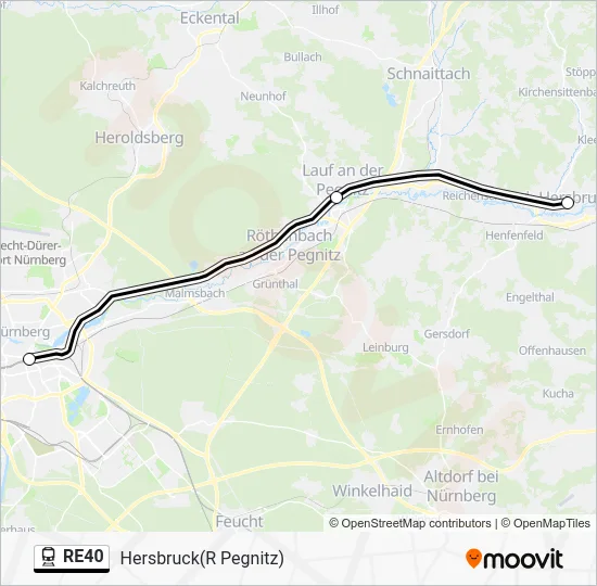  RE40: карта маршрута