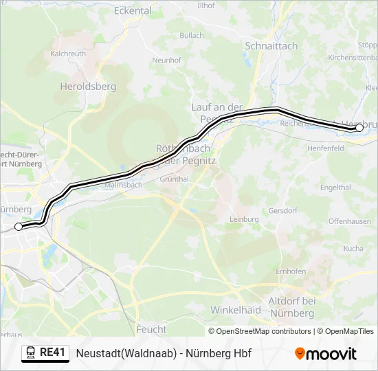  RE41: карта маршрута