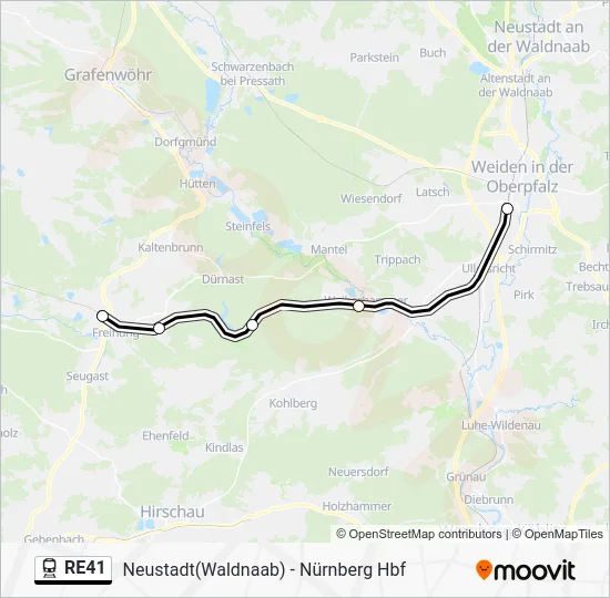  RE41: карта маршрута