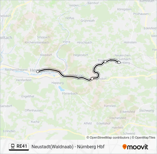  RE41: карта маршрута