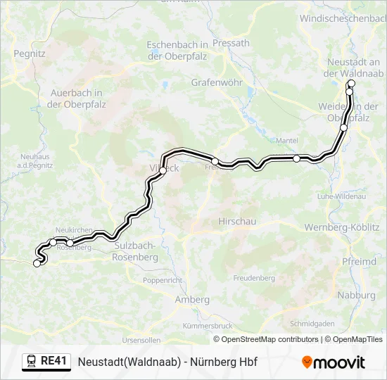  RE41: карта маршрута