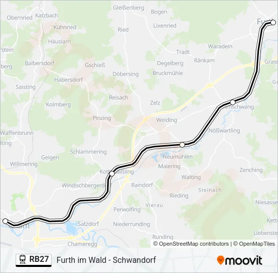 RB27 Train Line Map