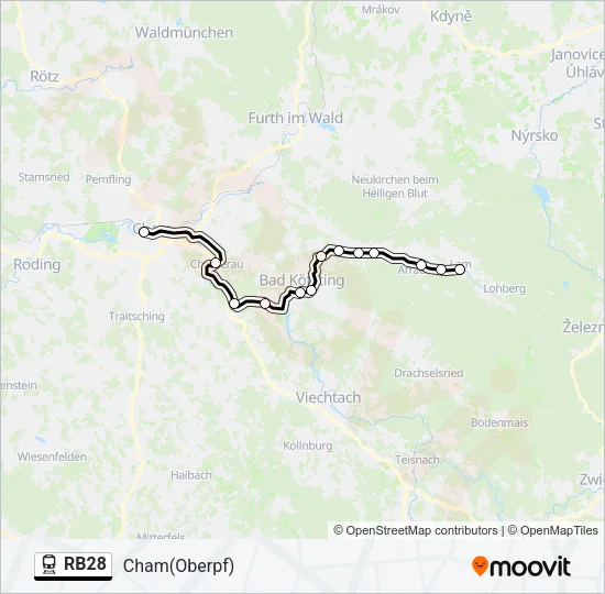 RB28 Train Line Map