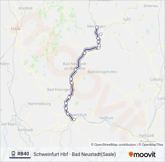 RB40 Train Line Map