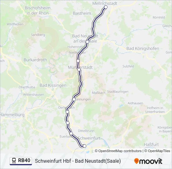 RB40 Train Line Map