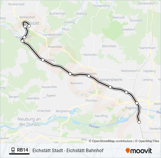 rb14 Route: Schedules, Stops & Maps - Ingolstadt Hbf (Updated)