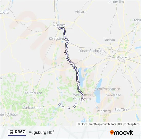 RB67 Train Line Map