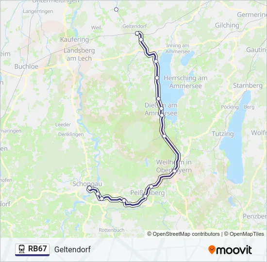 RB67 Train Line Map