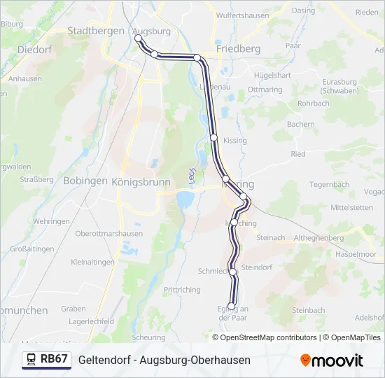 RB67 Train Line Map