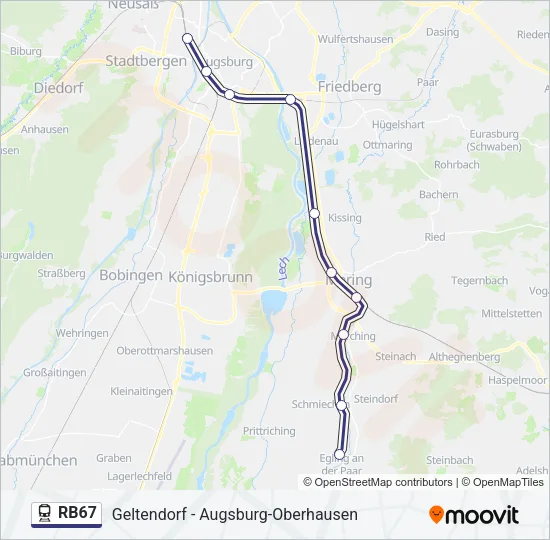 RB67 Train Line Map