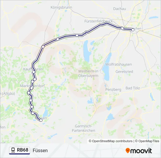 RB68 Train Line Map