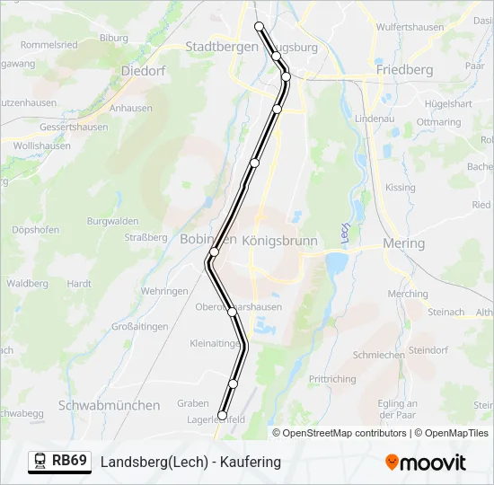 Bahnlinie RB69 Karte