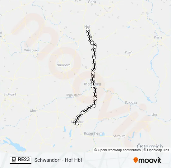 RE23 Train Line Map