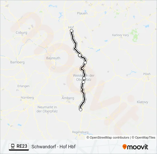 RE23 Train Line Map