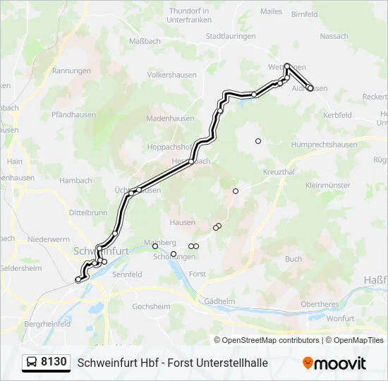 8130 Bus Line Map